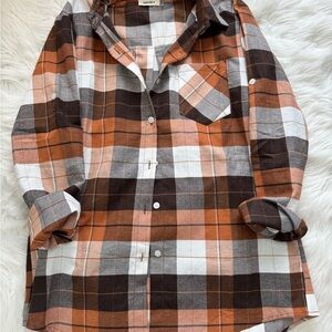 Plaid Button-Up Shirt